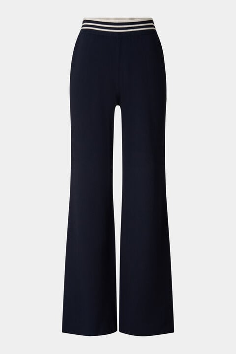 Josie Knitted Trousers In Navy Blue