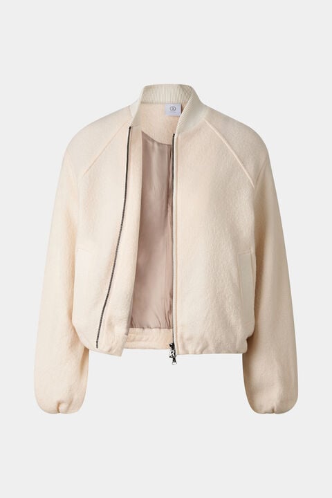 Editha Woollen Blouson In Cream