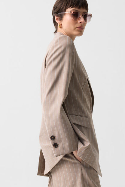 Virgin Wool Blazer Janina In Camel