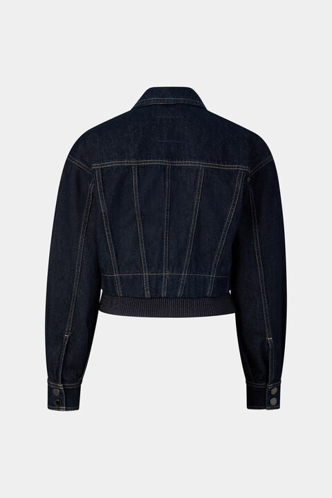 Panya Denim Jacket In Dark Denim Blue