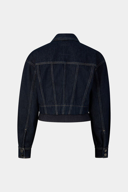 Panya Denim Jacket In Dark Denim Blue