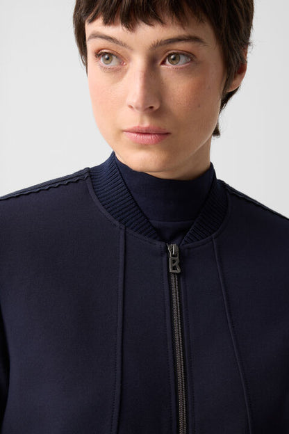 Luisa Jersey Jacket In Navy Blue