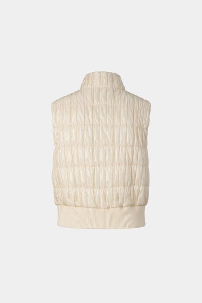 Sally Quilted Waistcoat In Cream
