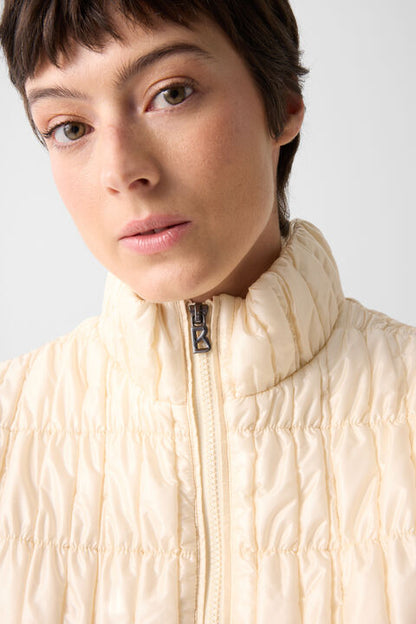 Sally Quilted Waistcoat In Cream