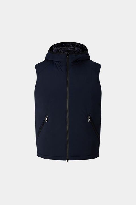 Clion Lightweight Down Waistcoat In Navy Blue