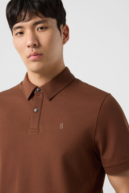 Timo Piqu¨¦ Polo Shirt In Brown