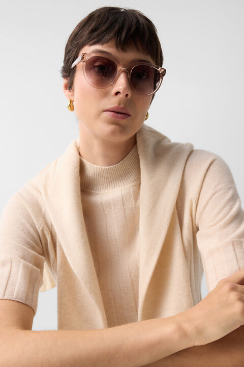 Virgin Wool Cashmere Shirt Tina In Cream