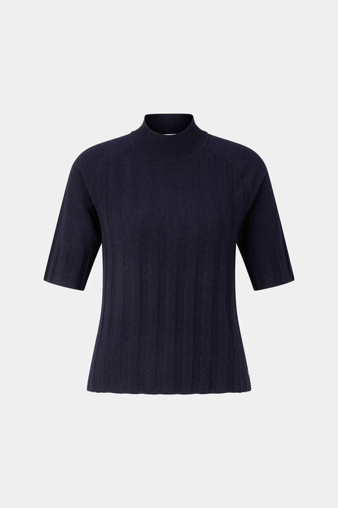 Virgin Wool Cashmere Shirt Tina In Navy Blue