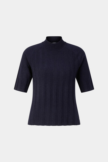 Virgin Wool Cashmere Shirt Tina In Navy Blue
