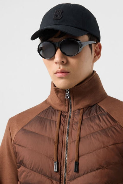 Baker Down Jersey Jacket In Brown