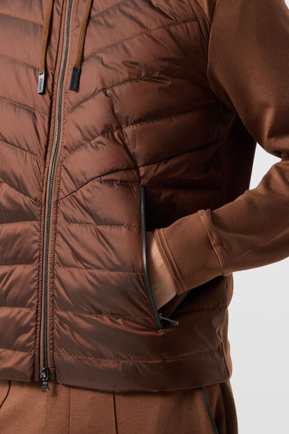 Baker Down Jersey Jacket In Brown