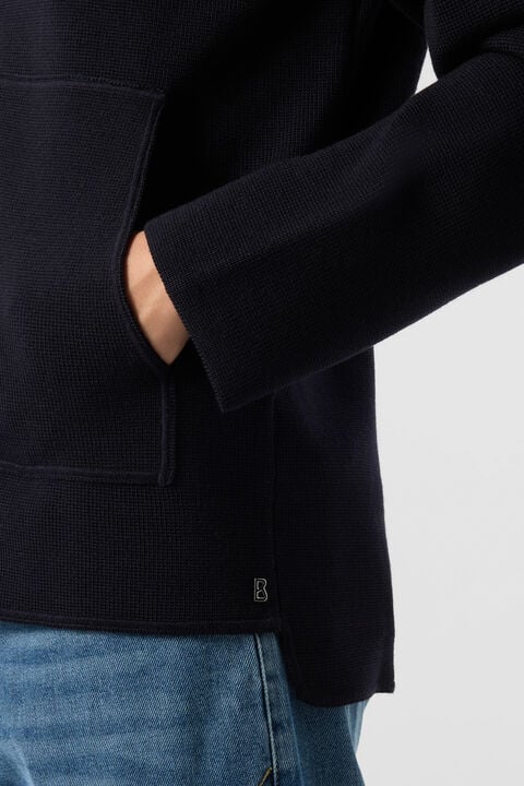 Virgin Wool Cardigan Everest In Navy Blue