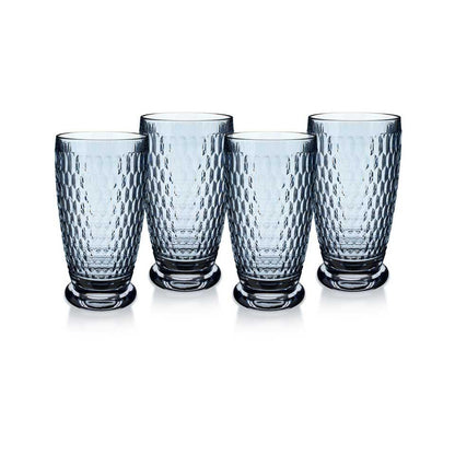 Boston Colored - Blue Highball / Beer Tumbler (Set of 4)