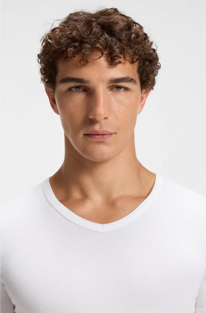 TWO-PACK OF SLIM-FIT T-SHIRTS IN STRETCH COTTON
