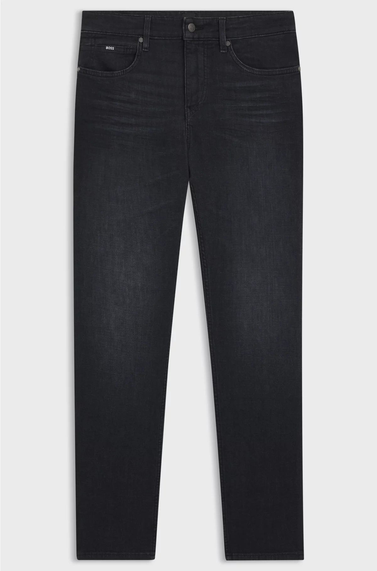 DELAWARE SLIM-FIT JEANS IN BLACK SUPER-SOFT ITALIAN DENIM