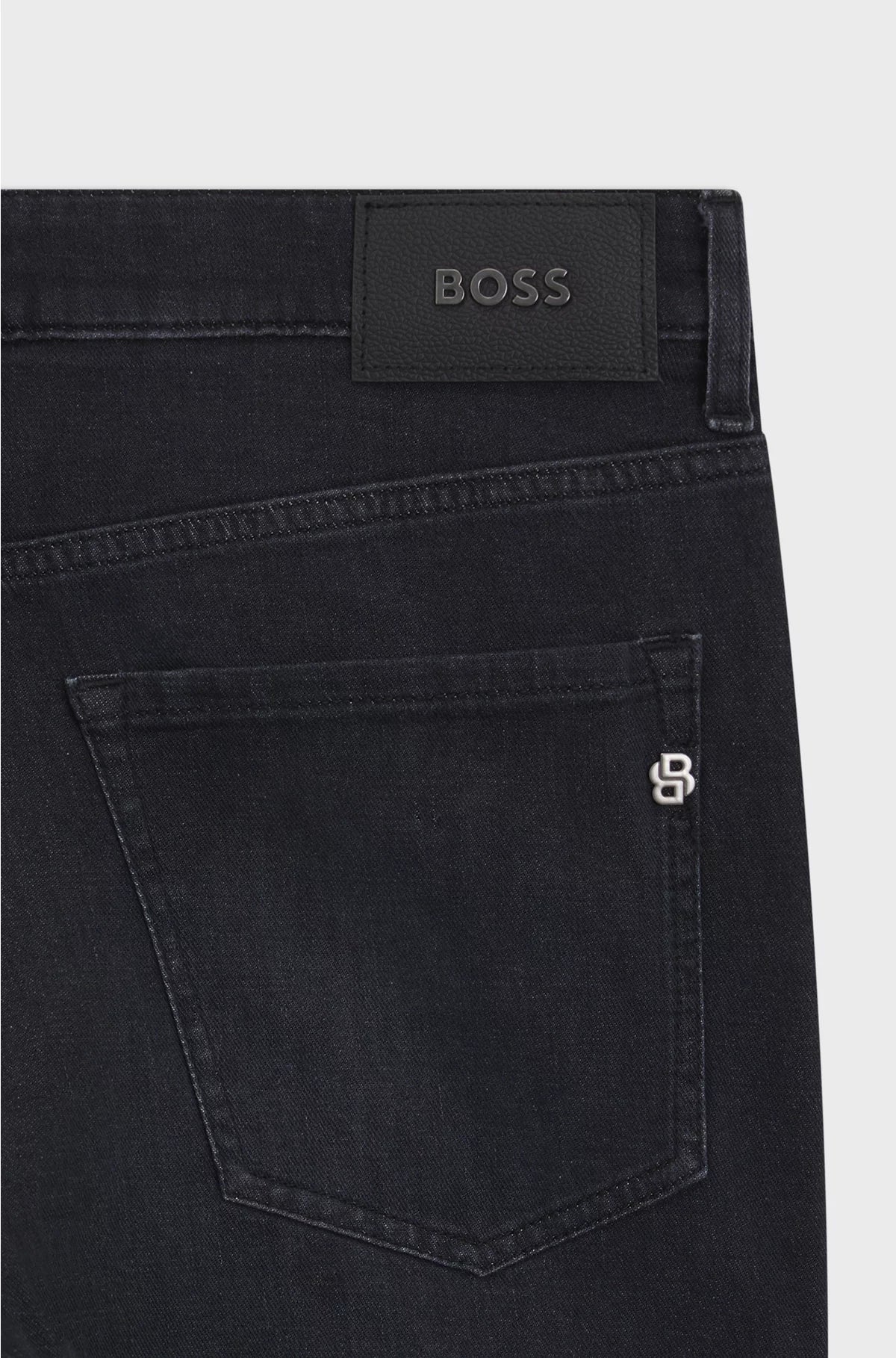 DELAWARE SLIM-FIT JEANS IN BLACK SUPER-SOFT ITALIAN DENIM