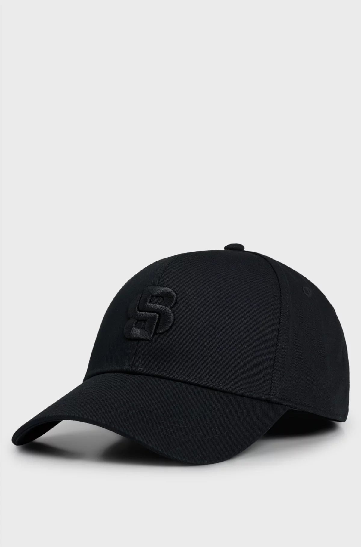 COTTON-TWILL CAP WITH EMBROIDERED DOUBLE B MONOGRAM