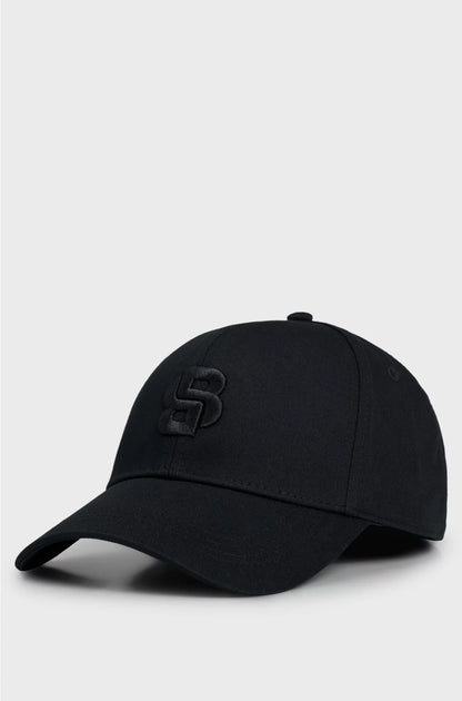 COTTON-TWILL CAP WITH EMBROIDERED DOUBLE B MONOGRAM