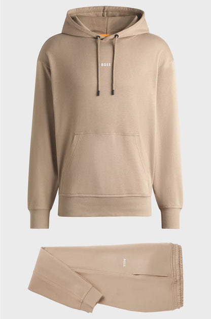 COTTON-TERRY TRACKSUIT SET WITH CONTRAST LOGOS