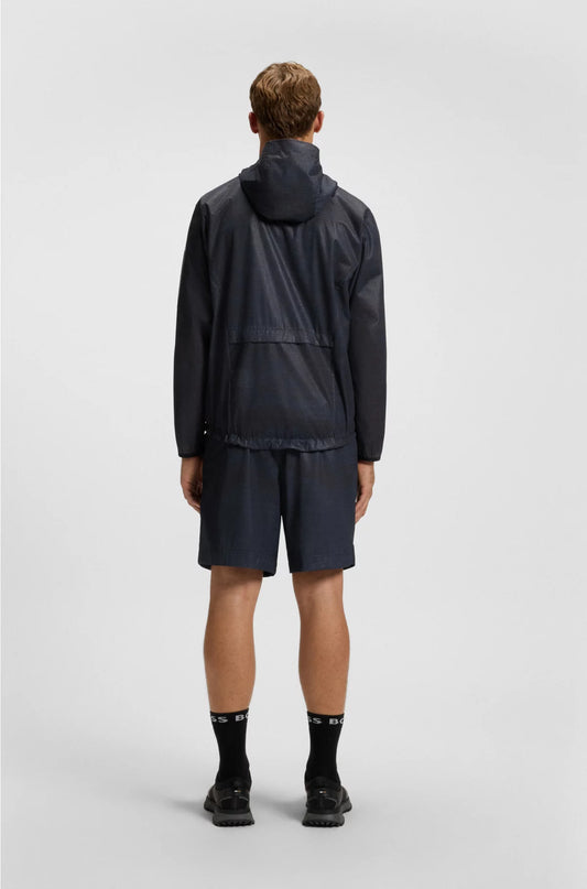 ACTIVE HOODED PARKA JACKET WITH ALL-OVER PRINT