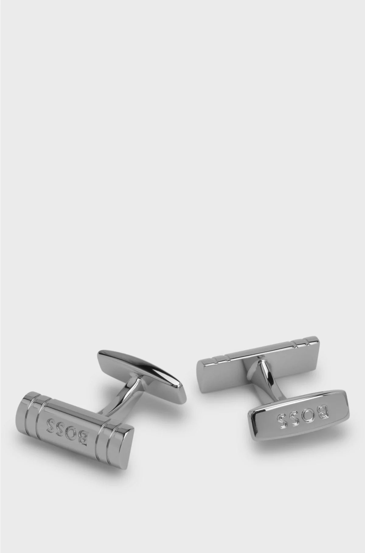 GIFT-BOXED BRASS CUFFLINKS AND TIE BAR SET