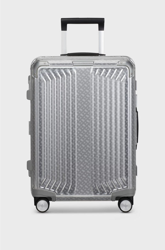 SILVER ALUMINIUM TRUNK SUITCASE 80CM
