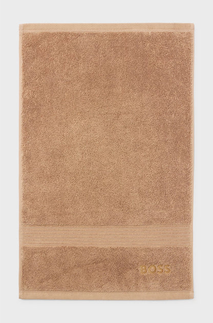 AEGEAN-COTTON GUEST TOWEL WITH TONAL LOGO